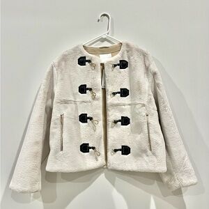 Beige Fur Buckle Coat (New with Tags)
